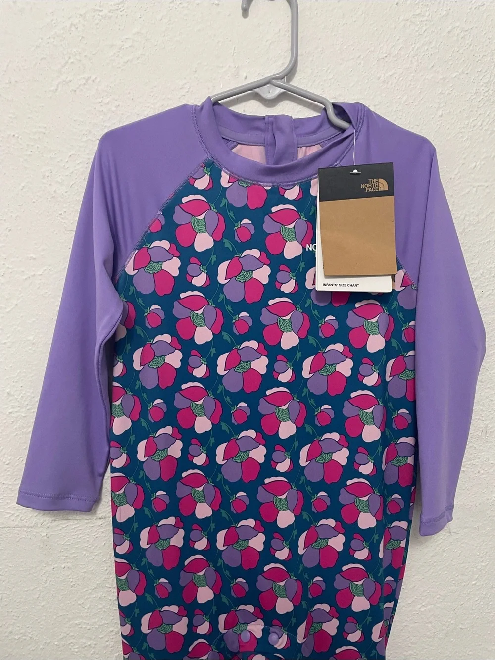 The North Face Amphibius Sun Rash Guard  Swimsuit Baby Girls 18-24 Months New